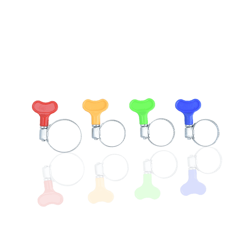 Zacisk węża z plastikowym uchwytem typu amerykańskiego